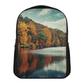 Autumn Lake Print Casual Backpack