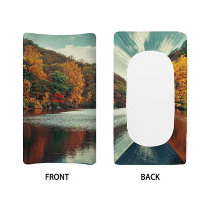 Autumn Lake Print Changing Pad Cover