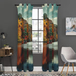 Autumn Lake Print Curtain