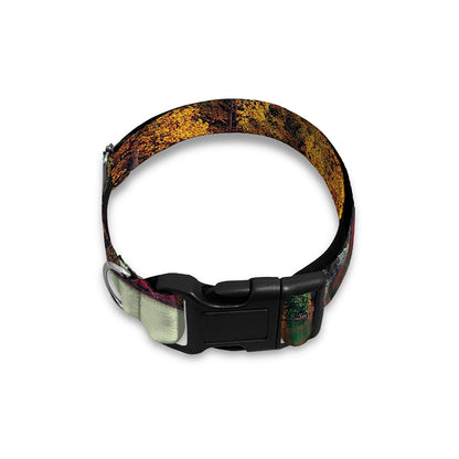 Autumn Lake Print Dog Collar