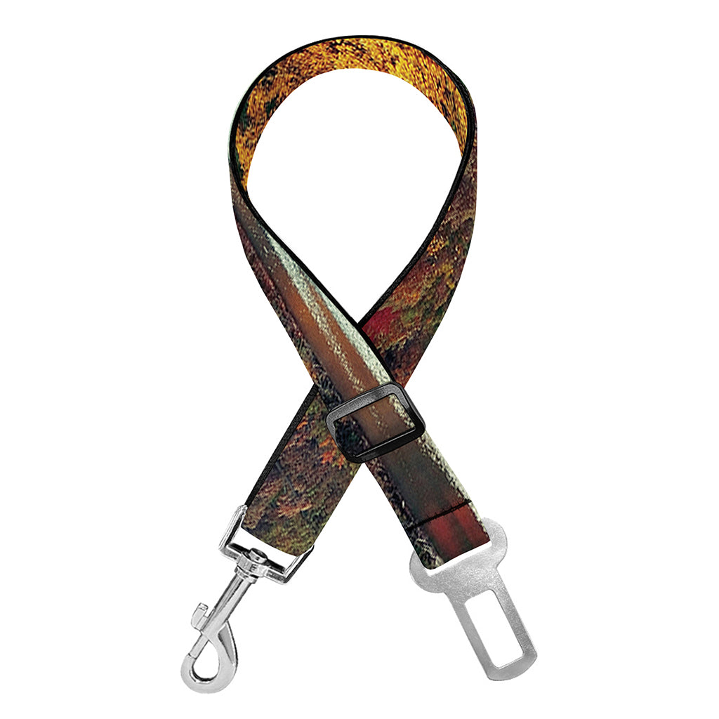 Autumn Lake Print Dog Seat Belt