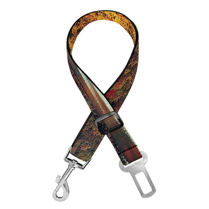Autumn Lake Print Dog Seat Belt