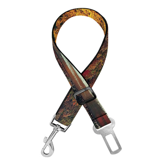 Autumn Lake Print Dog Seat Belt