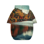 Autumn Lake Print Dog Zip Up Hoodie