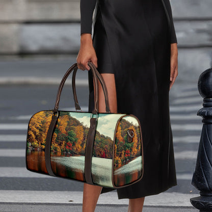 Autumn Lake Print Duffle Bag