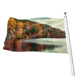 Autumn Lake Print Flag