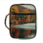 Autumn Lake Print Front Pocket Bible Bag