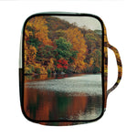 Autumn Lake Print Front Pocket Bible Bag
