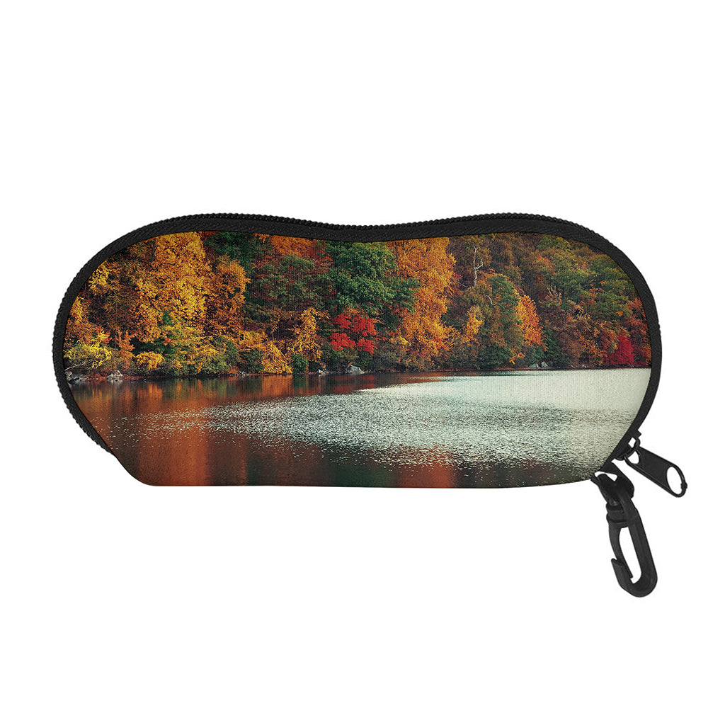 Autumn Lake Print Glasses Case