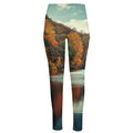 Autumn Lake Print High-Waisted Pocket Leggings