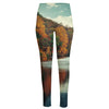 Autumn Lake Print High-Waisted Pocket Leggings