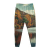 Autumn Lake Print Jogger Pants