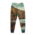 Autumn Lake Print Jogger Pants