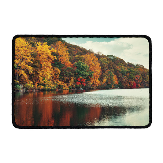 Autumn Lake Print Kitchen Mat