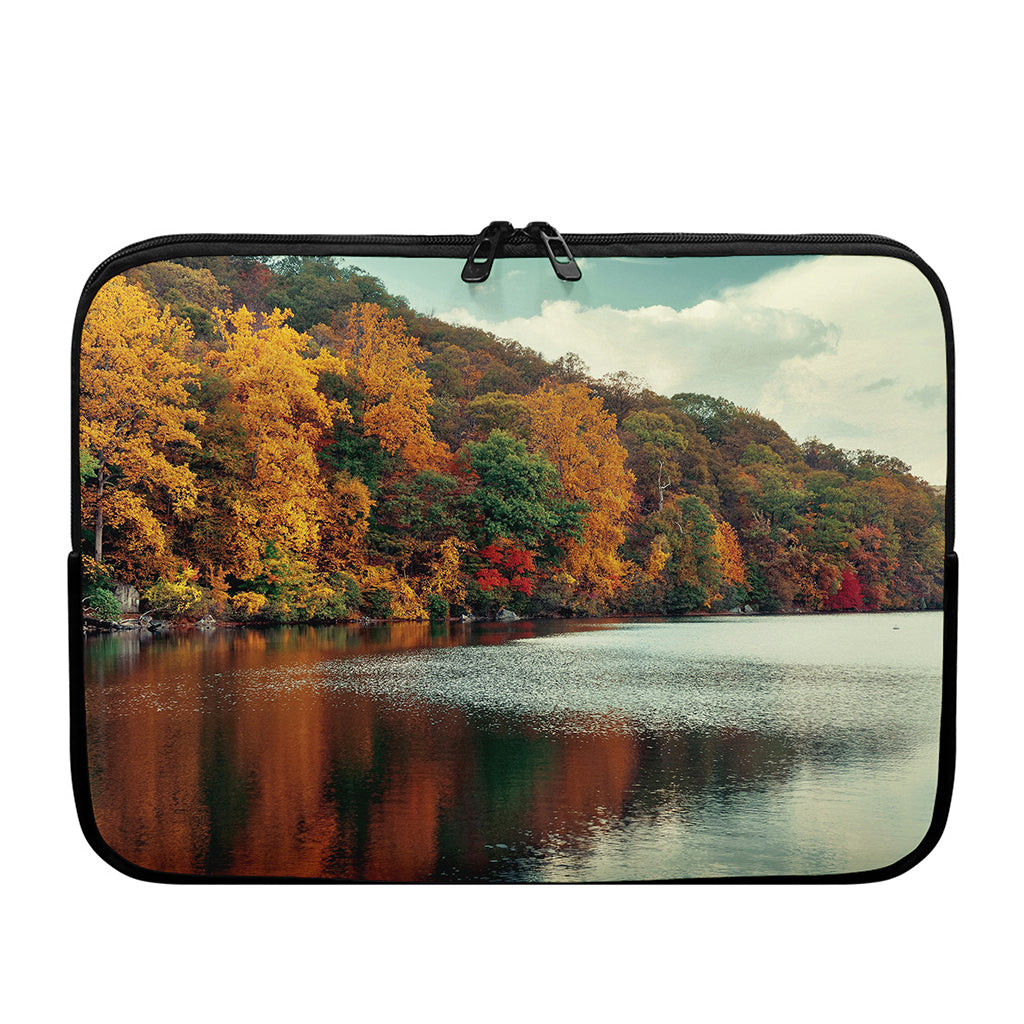 Autumn Lake Print Laptop Sleeve