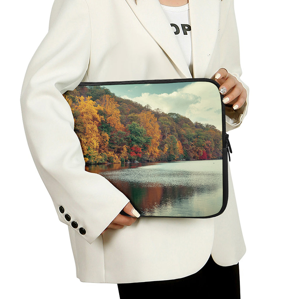 Autumn Lake Print Laptop Sleeve