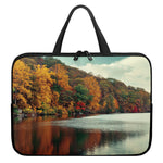 Autumn Lake Print Laptop Sleeve With Handle