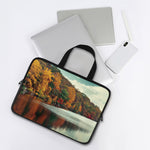 Autumn Lake Print Laptop Sleeve With Handle