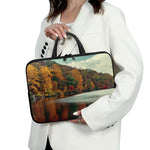 Autumn Lake Print Laptop Sleeve With Handle