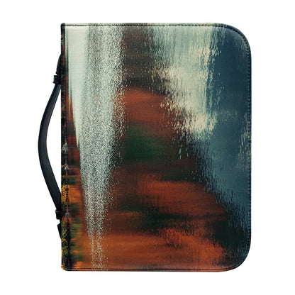 Autumn Lake Print Leather Bible Cover