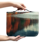 Autumn Lake Print Leather Bible Cover