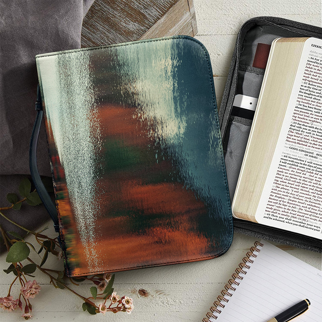 Autumn Lake Print Leather Bible Cover