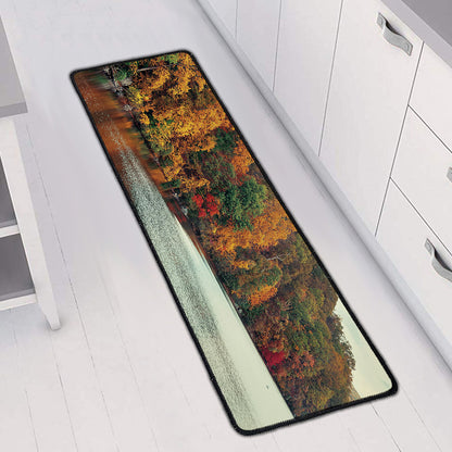 Autumn Lake Print Long Kitchen Mat