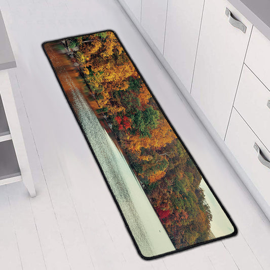 Autumn Lake Print Long Kitchen Mat