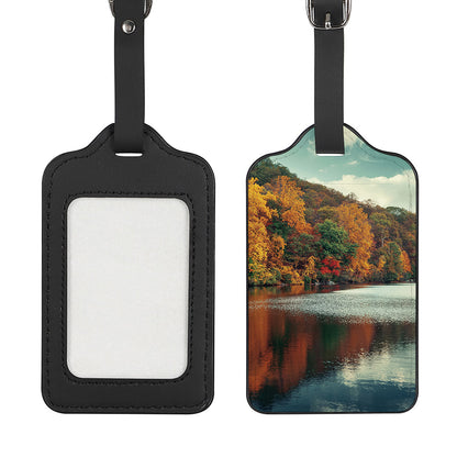 Autumn Lake Print Luggage Tag