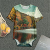 Autumn Lake Print Men's Bodysuit