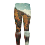 Autumn Lake Print Men's leggings