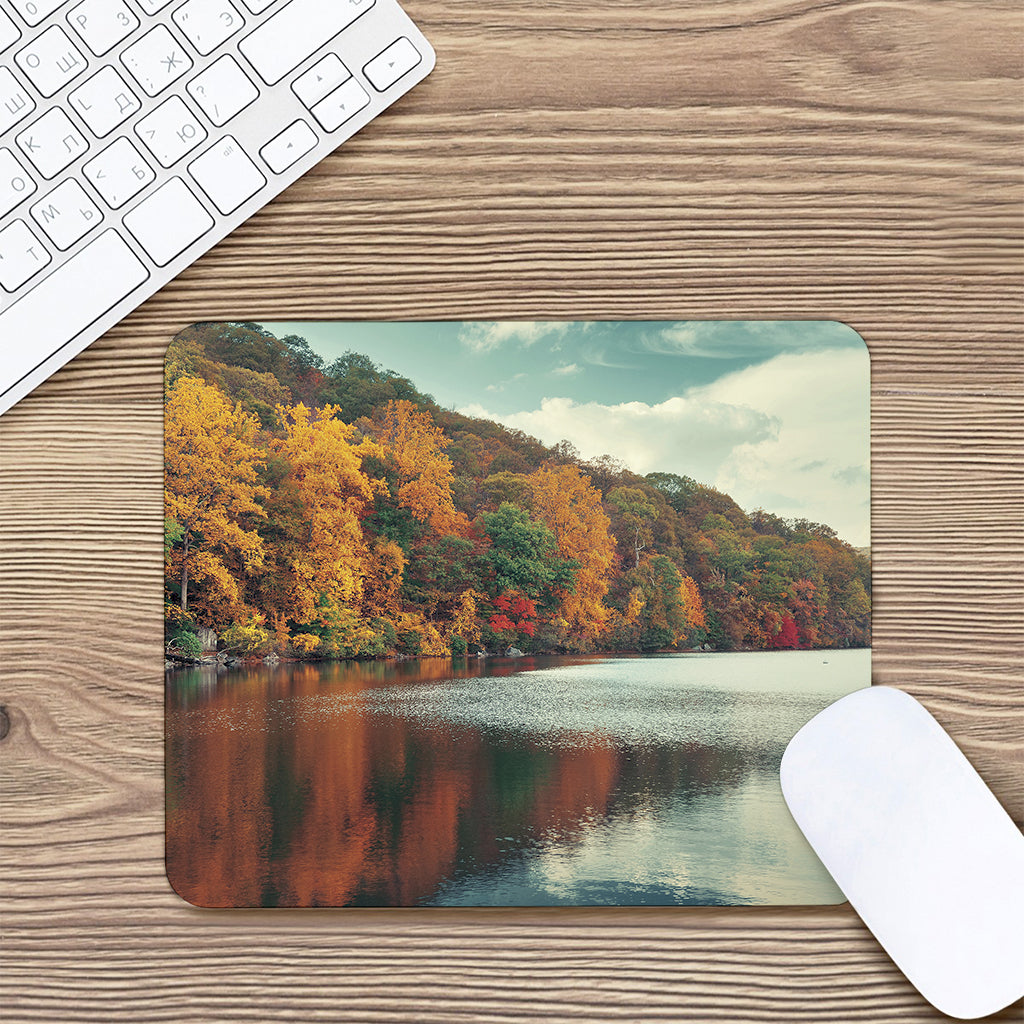 Autumn Lake Print Mouse Pad