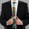 Autumn Lake Print Necktie