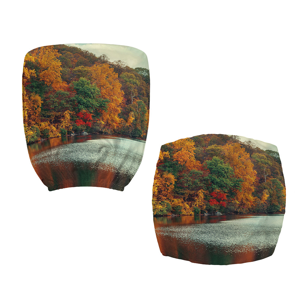 Autumn Lake Print Office Chair Cover