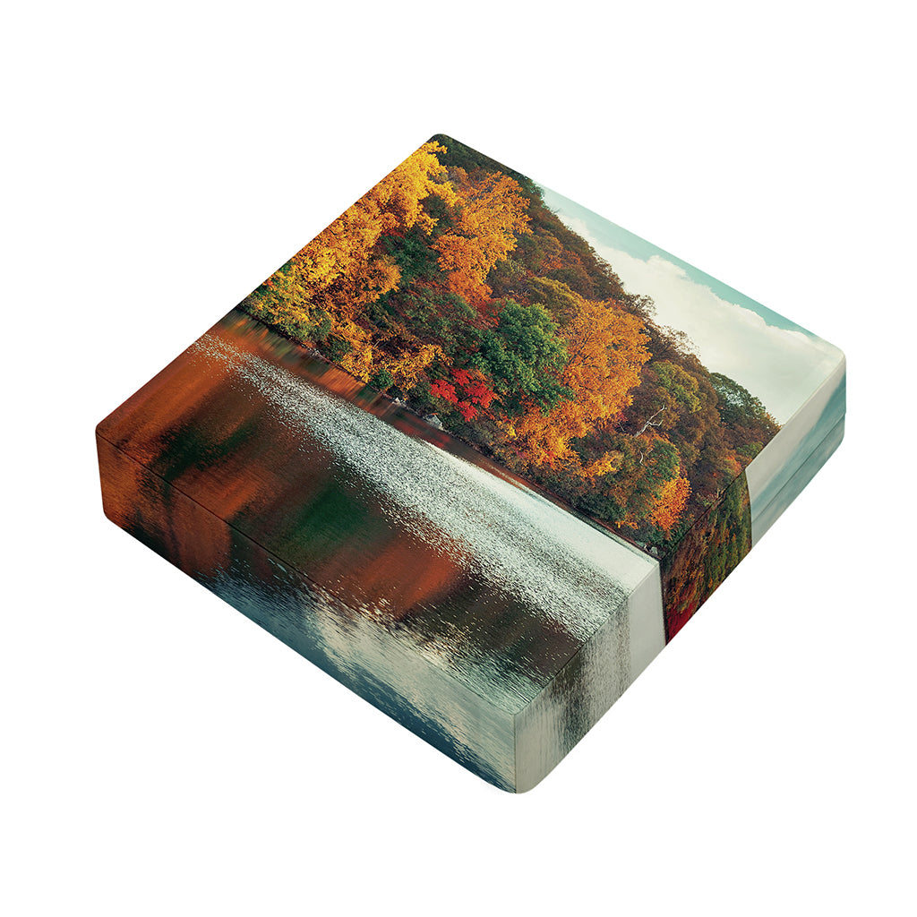 Autumn Lake Print Outdoor Seat Cushion Cover