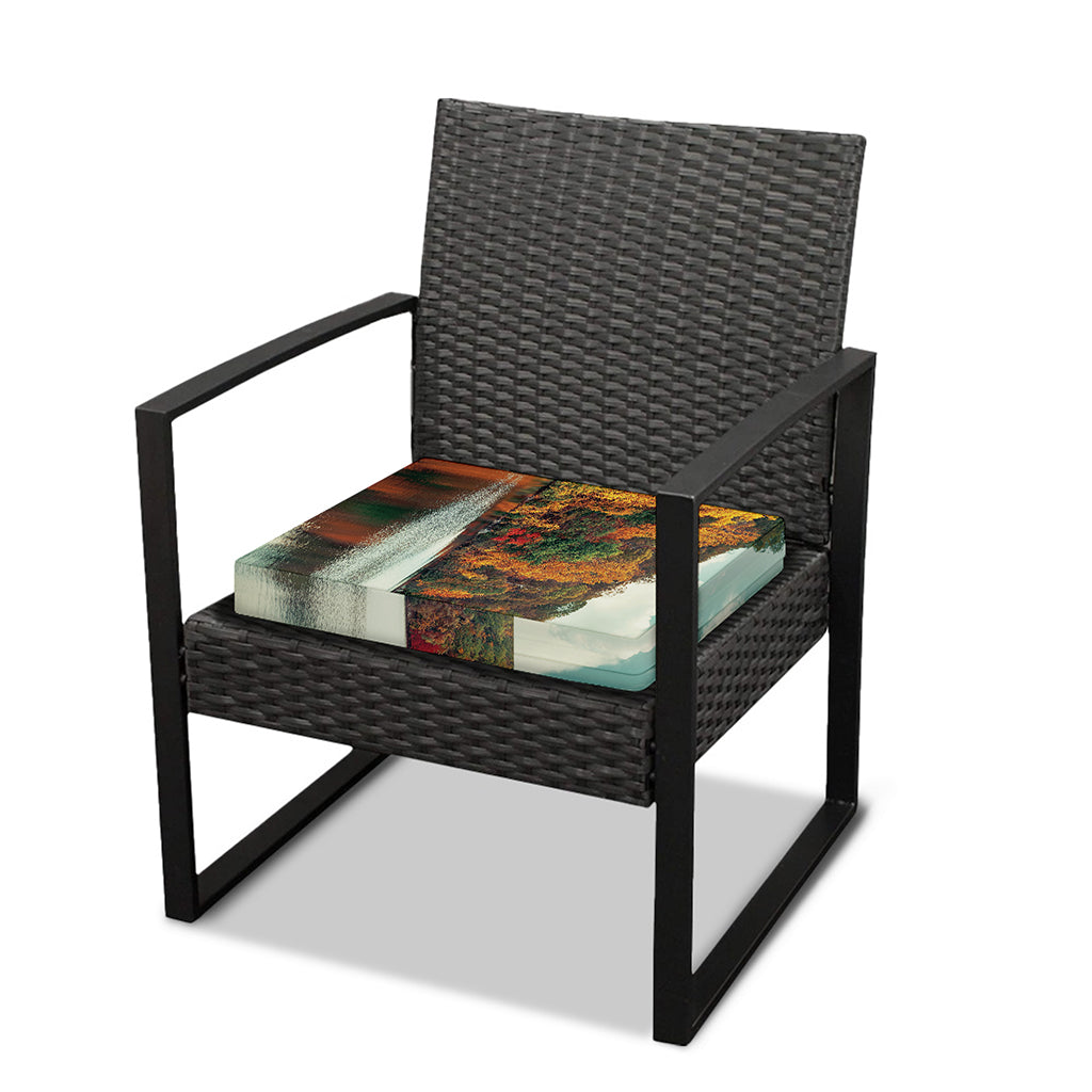 Autumn Lake Print Outdoor Seat Cushion Cover