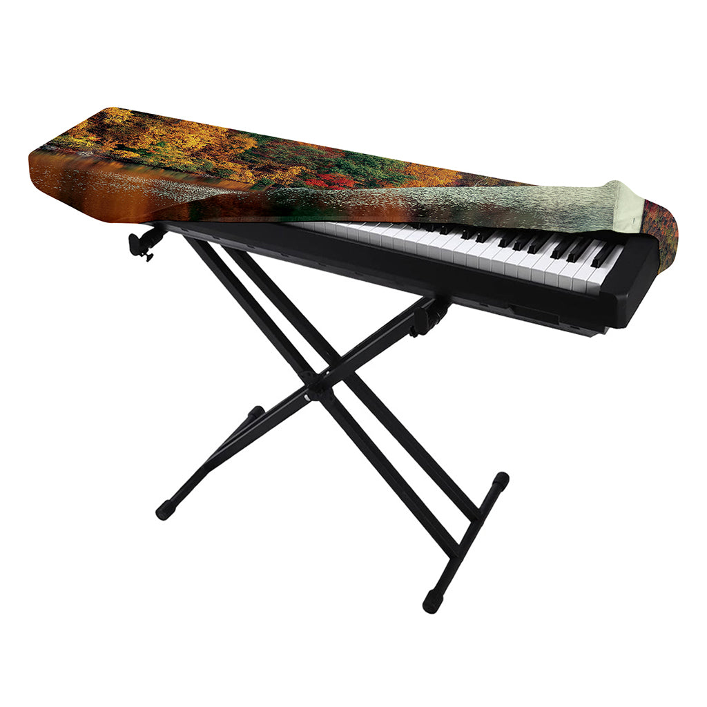 Autumn Lake Print Piano Keyboard Cover