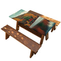 Autumn Lake Print Picnic Table Cover