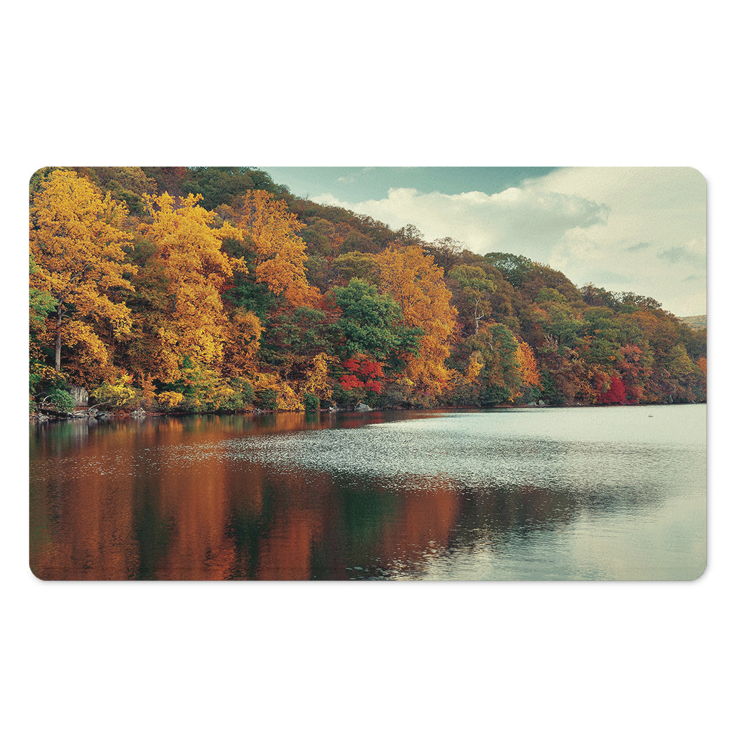 Autumn Lake Print Polyester Doormat