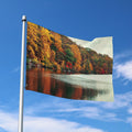 Autumn Lake Print Polyester Flag