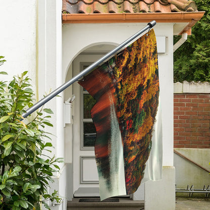 Autumn Lake Print Polyester Flag