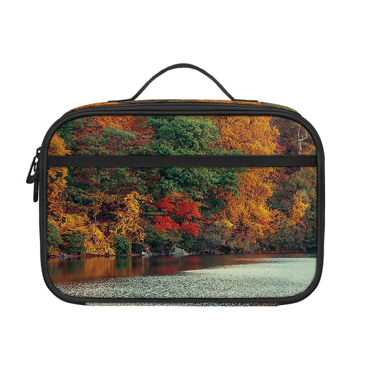 Autumn Lake Print Portable Lunch Bag