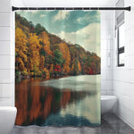 Autumn Lake Print Premium Shower Curtain