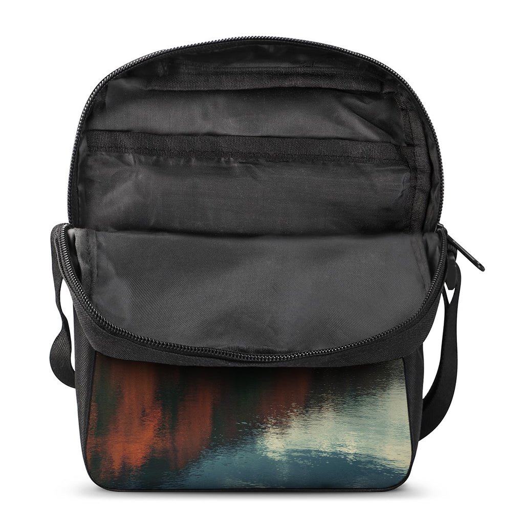 Autumn Lake Print Rectangular Crossbody Bag
