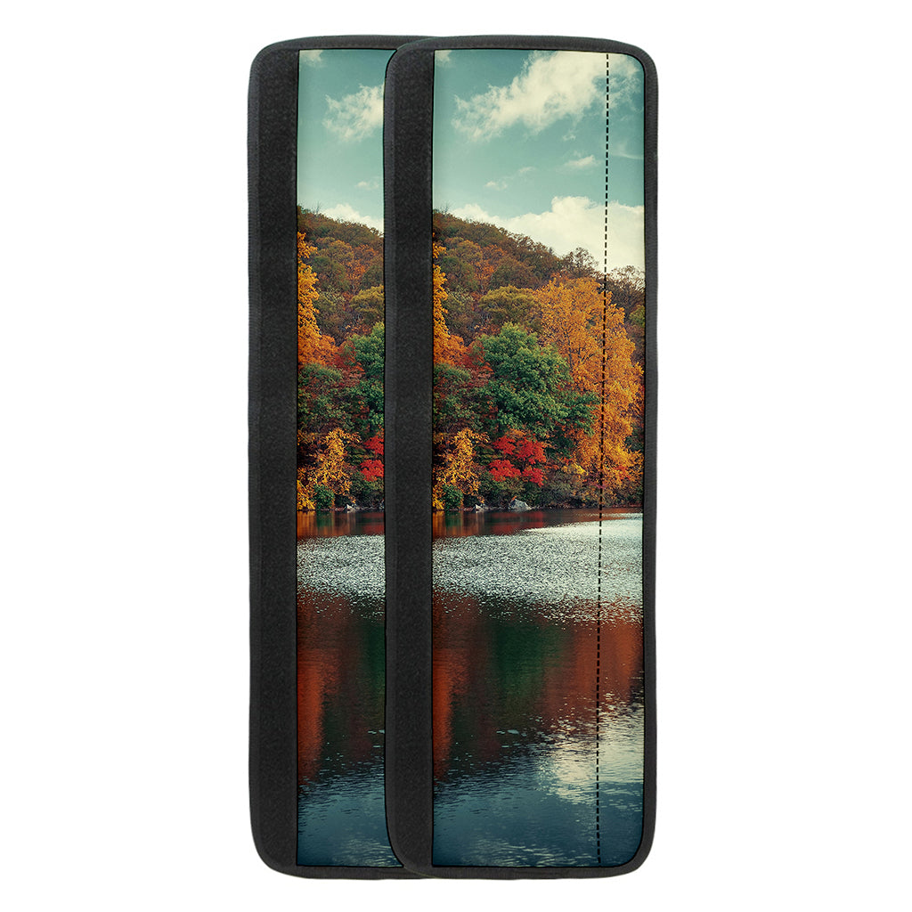 Autumn Lake Print Refrigerator Handle Covers