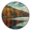 Autumn Lake Print Round Floor Mat