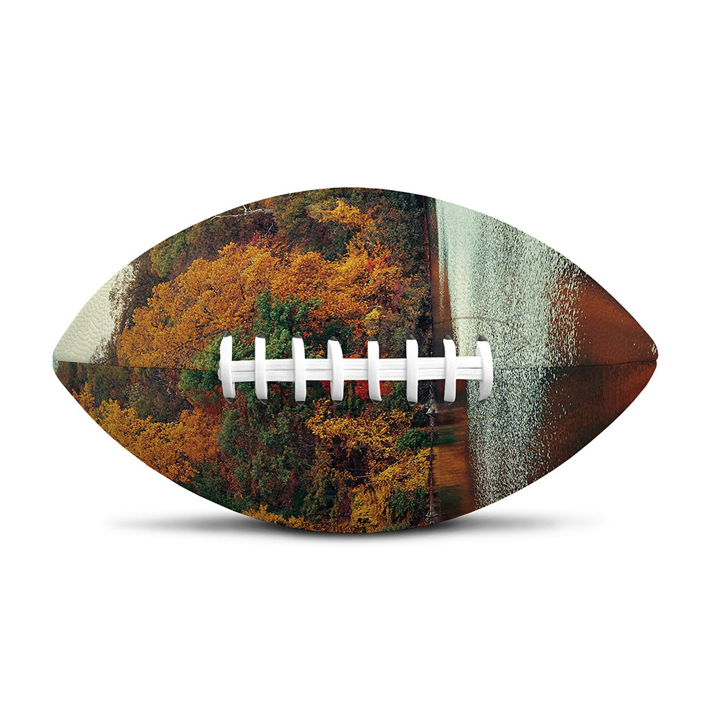 Autumn Lake Print Rugby Ball