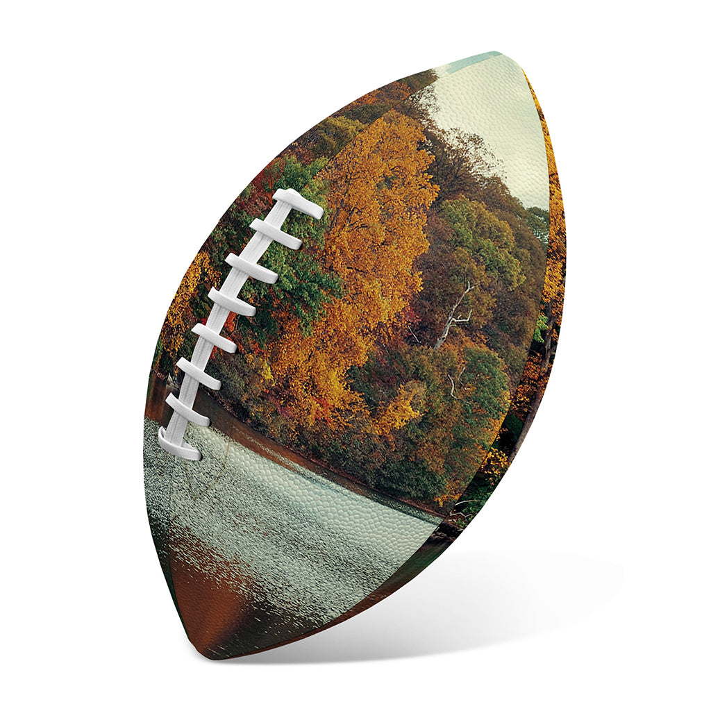 Autumn Lake Print Rugby Ball
