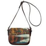 Autumn Lake Print Saddle Bag