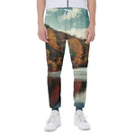 Autumn Lake Print Scuba Joggers